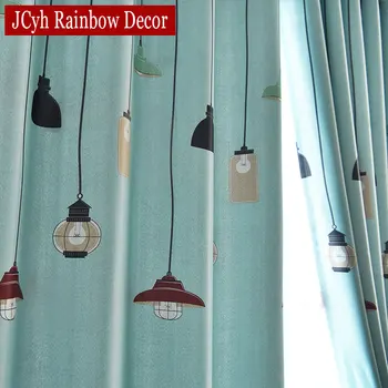 

Modern Lamp Window Blackout Curtain For Living Room Blue Bedroom Curtains For Kids Children Curtains Tende Rideau Enfant Cortina