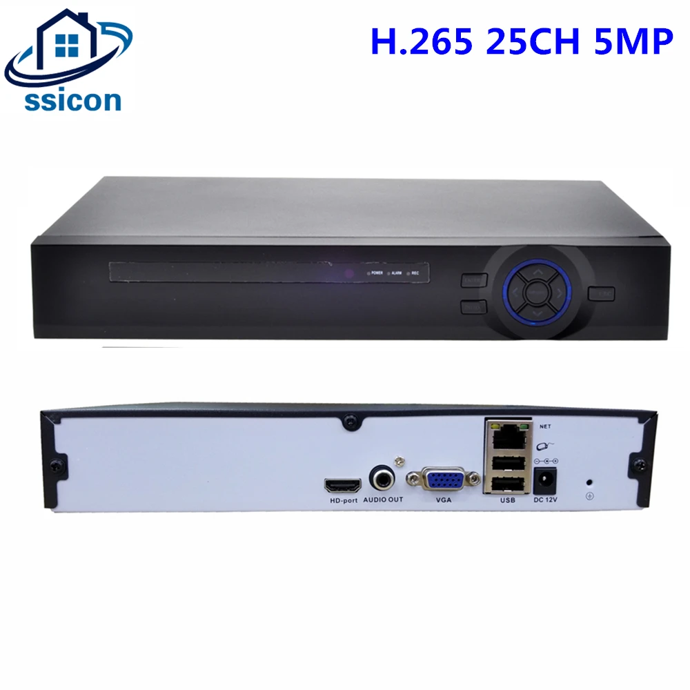 Сетевой видеорегистратор SSICON H.265 24 канала 5 МП NVR с датчиком движения ONVIF P2P XMEYE Мп 4K