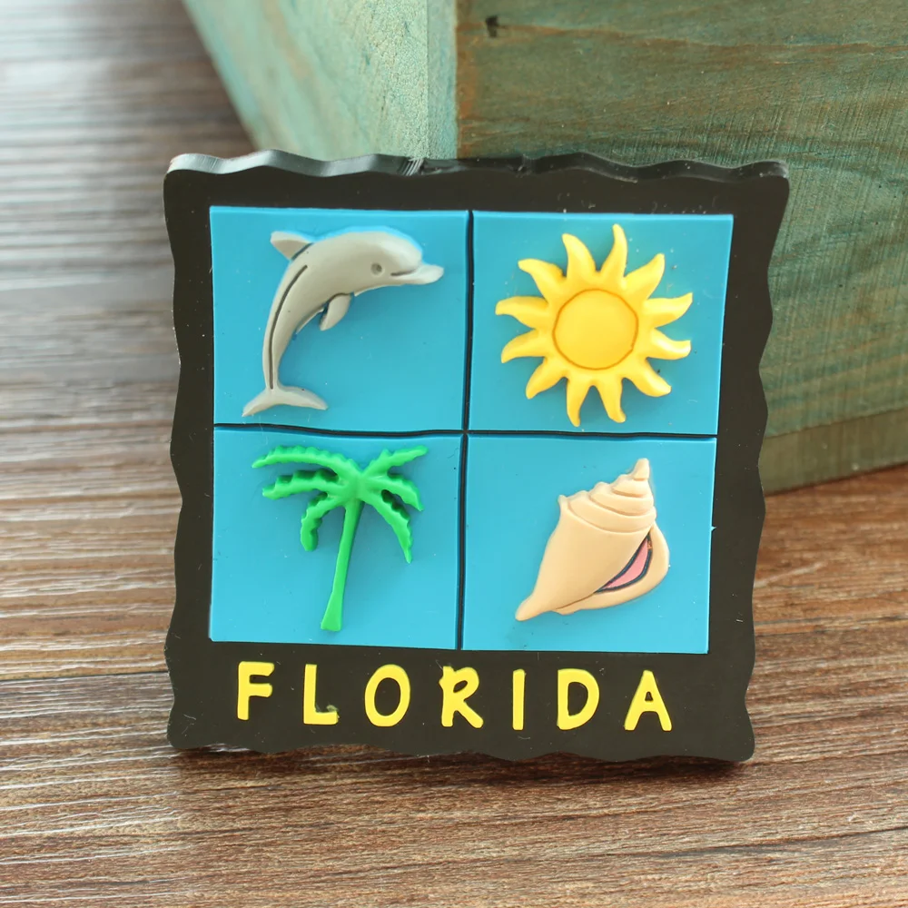 Florida, USA Tourism Souvenir 3D Rubber Fridge Worldwide Travel