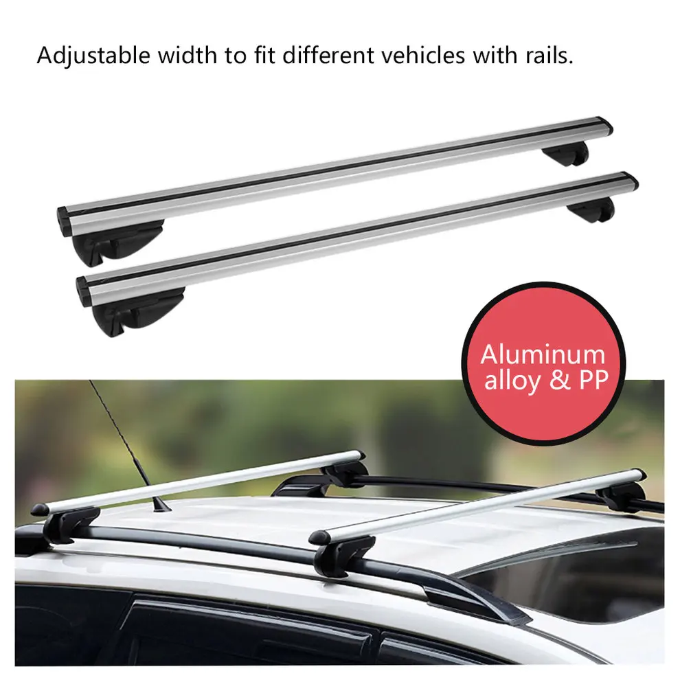 

Durable Lockable Anti Theft Cars Auto Vehicles Roof Bars For Cars With Rails Rack Separate Luggage Rack