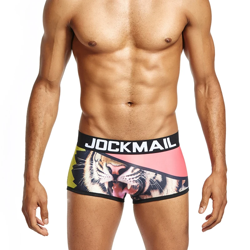 JOCKMAIL, Фирменное Сексуальное нижнее белье, мужские боксеры, шорты, мужское игривое набивное нижнее белье, cueca, боксеры, мужские трусы, calzoncillos, слипы