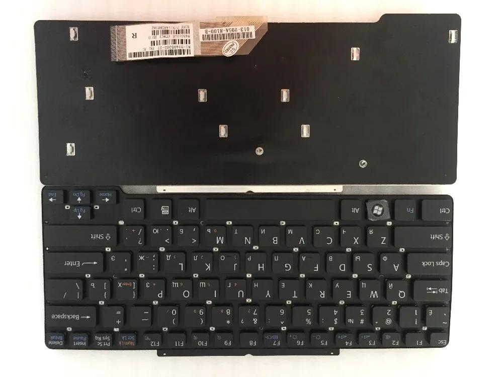 Для SONY VAIO VGN-SR VGN SR черная US/Русская раскладка клавиатуры без рамки 148088382 148088322 148088321