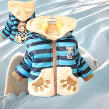 Children wear Cartoon Bear Baby Boy jacket winter warm cotton coat children's clothing casual jackets hoodies 1-4y hot sale2017 children girls baby cute ears quilted cotton baby clothes winter girl coat clothing fashion hot sale warm boy jacket