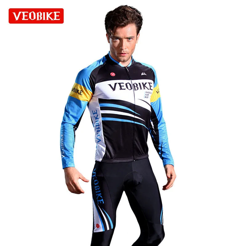 

VEOBIKE bicycle cycling shirt phantom men's fleece Jersey suit autumn and winter thick bike riding accessories