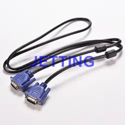 Струйное 1 шт. Синий 1.5 м 5ft 15 Pin VGA HDB15 Super VGA SVGA M/M мужчинами соединительный кабель удлинитель Мониторы для ПК ТВ