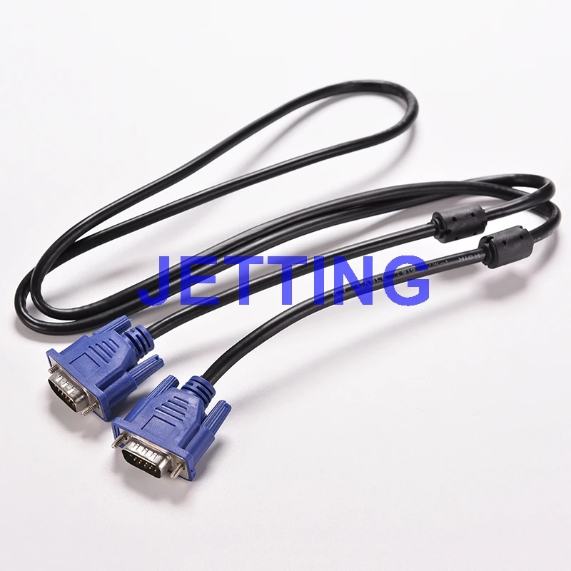 

JETTING 1PC Blue 1.5M 5FT 15 PIN VGA HDB15 SUPER VGA SVGA M/M Male To Male Connector Cable Cord Extension Monitor FOR PC TV