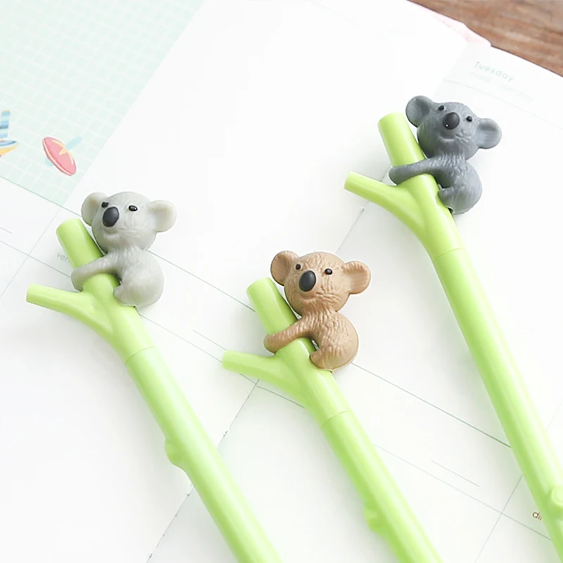 30 шт./лот Kawaii koala гелевая ручка 0 5 мм черные чернильные ручки для письма в