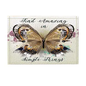 

Bed and Bathroom Carpet Kitchen Mats Butterflies Decor, Watercolor Butterfly Find Amazing Bath Rugs, Non-Slip Doormat