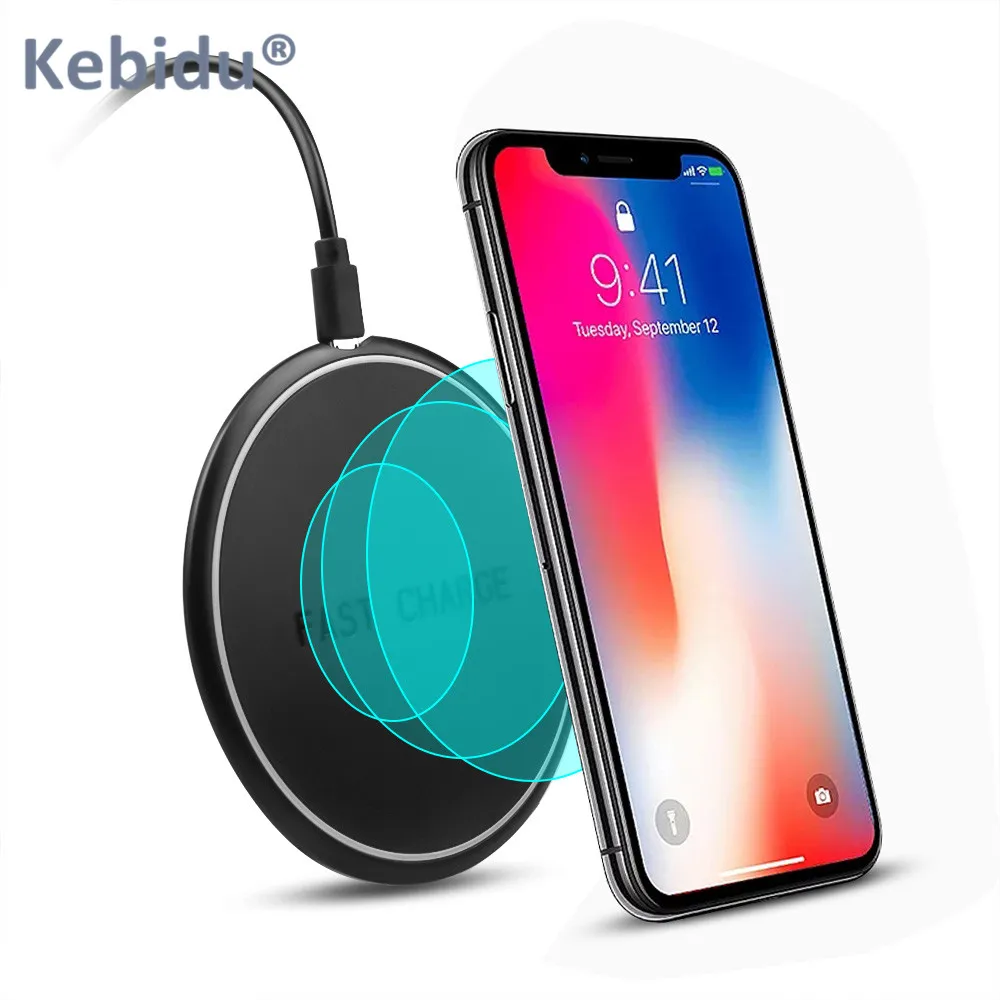 

Kebidu Qi Wireless Charger 10W Phone Charger Wireless Fast Charging Dock Charger For Iphone Samsung Xiaomi Huawei P3