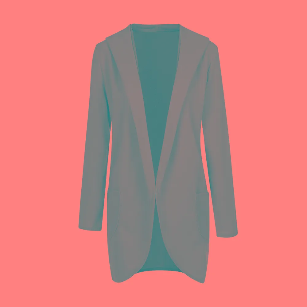 Верхняя одежда и пальто куртки Модные женские шерстяные тонкие пальто с капюшоном свободные женские повседневные пальто и куртки для женщин 2018Sep19