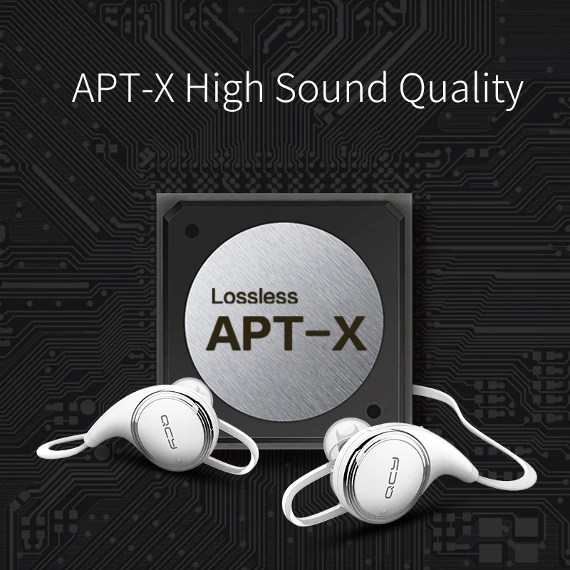 QCY QY8 Bluetooth наушники Беспроводная гарнитура устойчивое спортивные Aptx HIFI с