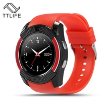 TTLIFE Marke V8 Smart Uhr Mit Sim-tf-karte Slot Bluetooth Konnektivität für Apple iPhone Android Telefon Pk tw2 Smartwatch