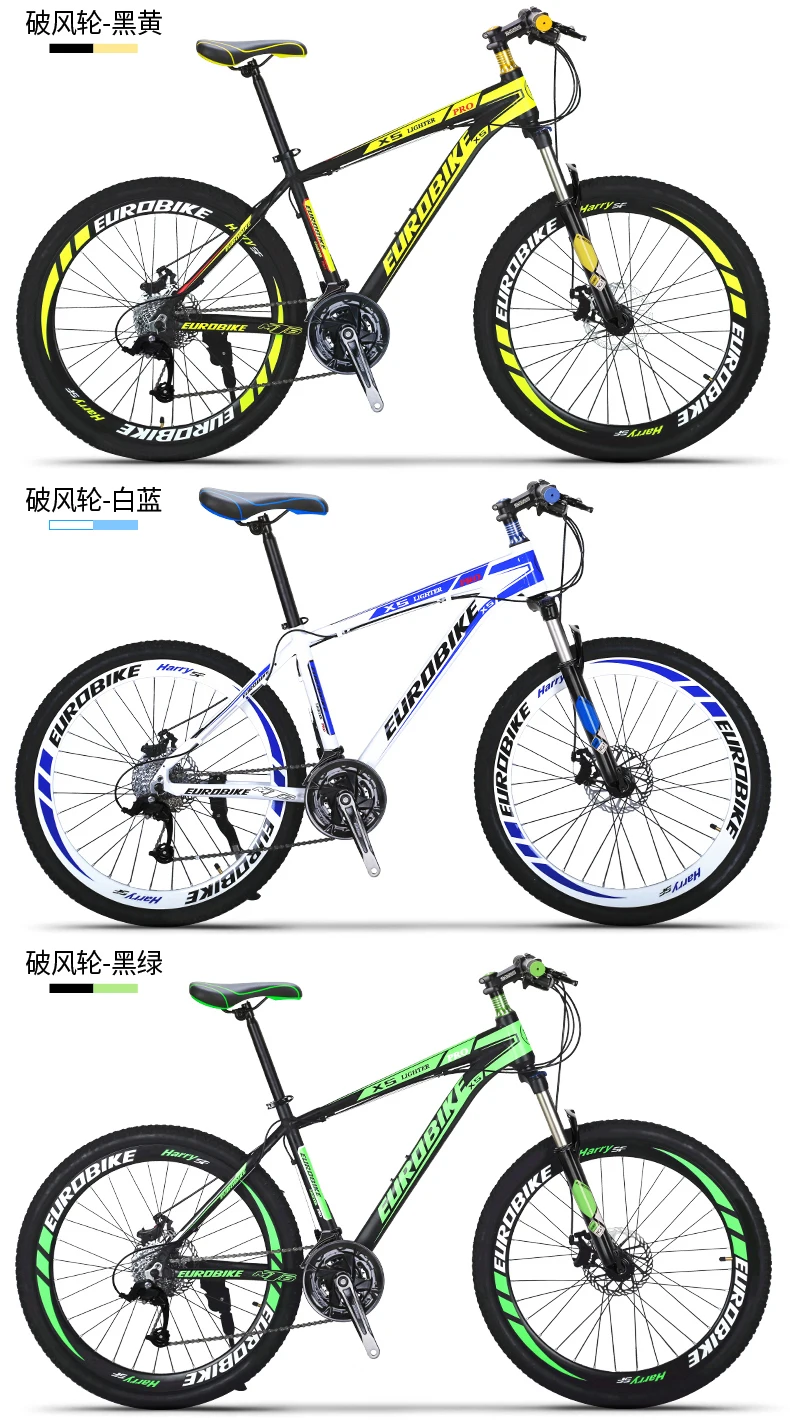 Perfect New Mountain Bike Aluminum Alloy Frame 24/26/27.5 inch Wheel 27 Speed Dual Disc Brake Bicycle Outdoor Sports MTB Bicicleta 8