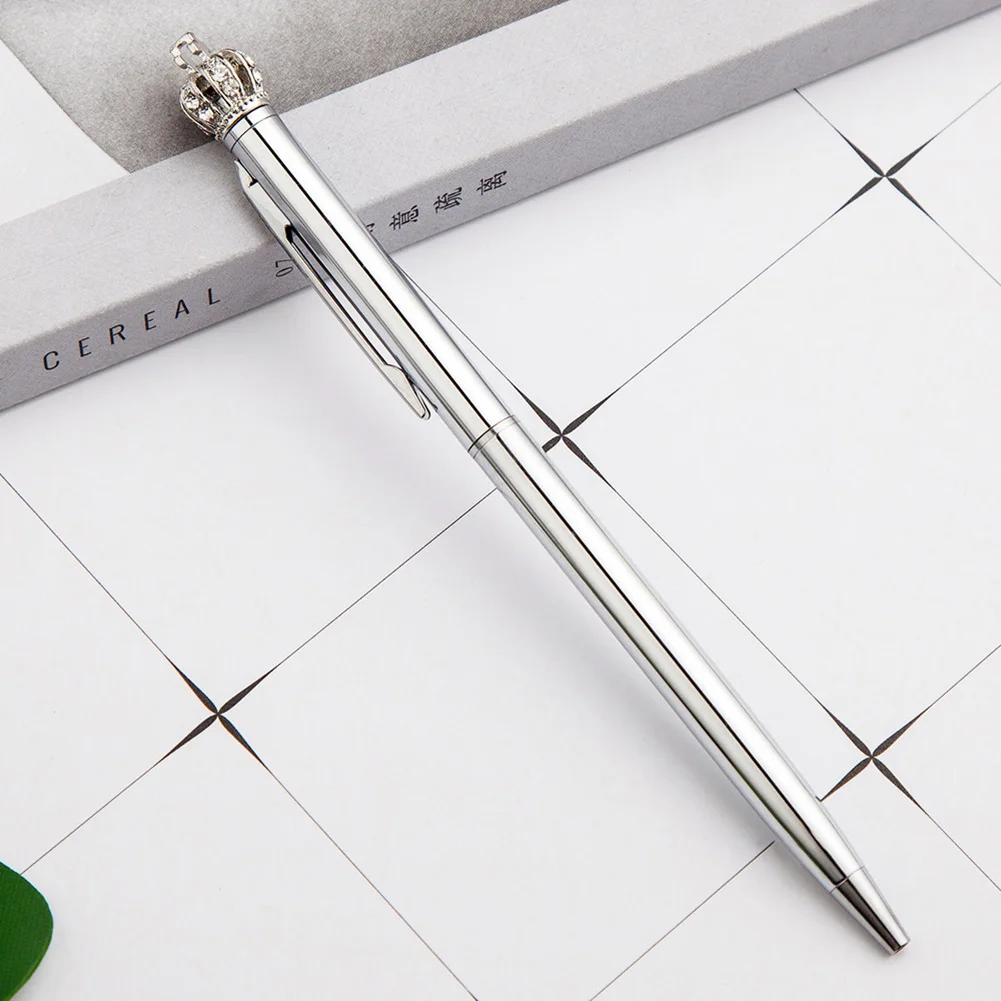 Ballpoint Pen Crown Design Stationery Roller Ball Pen Office Writing School Supplies Kawaii 1.0 Mm Metal Useful Portable Smooth Ballpoint Pen Crown Design Stationery Roller Ball Pen Office Writing School Supplies Kawaii 1.0 Mm Metal Useful Portable Smooth