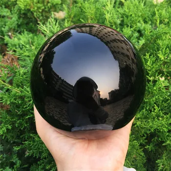 

Natural Black Obsidian Sphere Crystal Ball Healing Stone Home decoration gift 1pcs
