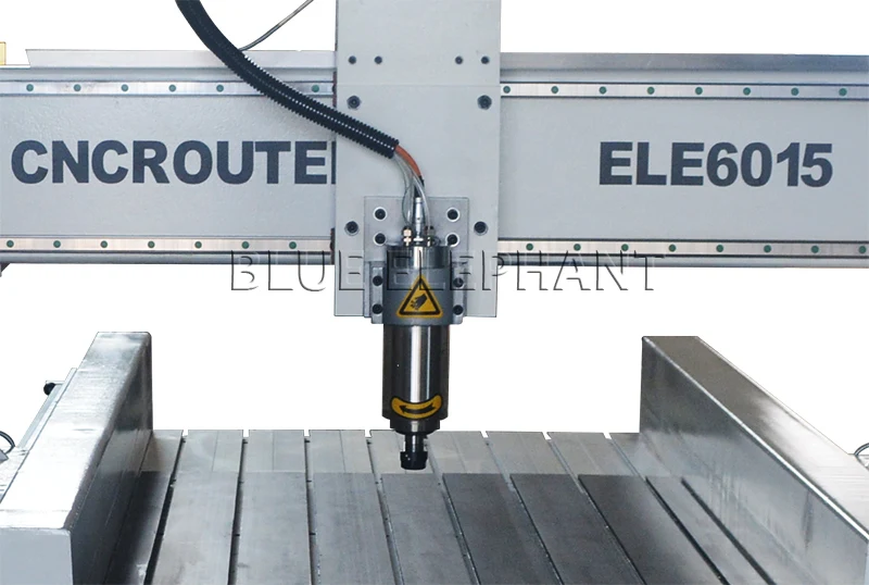 2.2kw water cooling spindle of 6015 wood cnc router high z travel - 