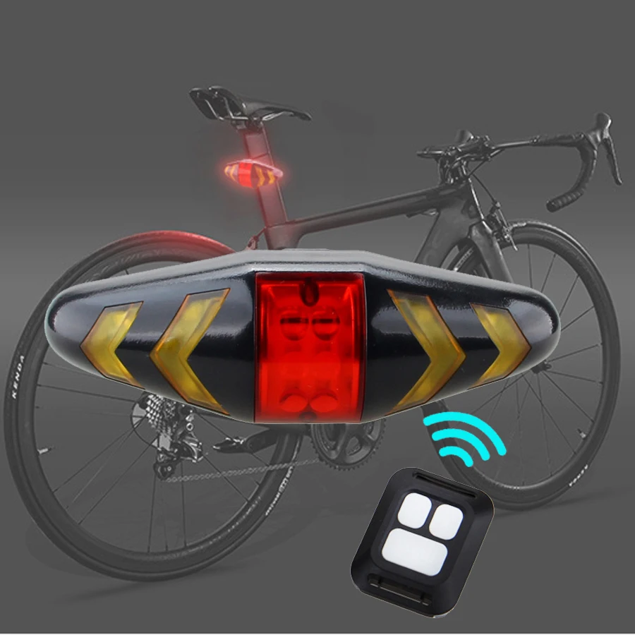 Flash Deal 10 Bicycle taillight cob LED Laser USB Rechargeable Bike Rear Light Remote Turn Signal Safety Lamp Waterproof Bright Tail Lights 4