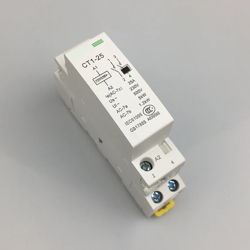 CT Американская классификация проводов 2р 25A 220 V/230 V 50/60HZ Din rail AC контактор для дома 2NO