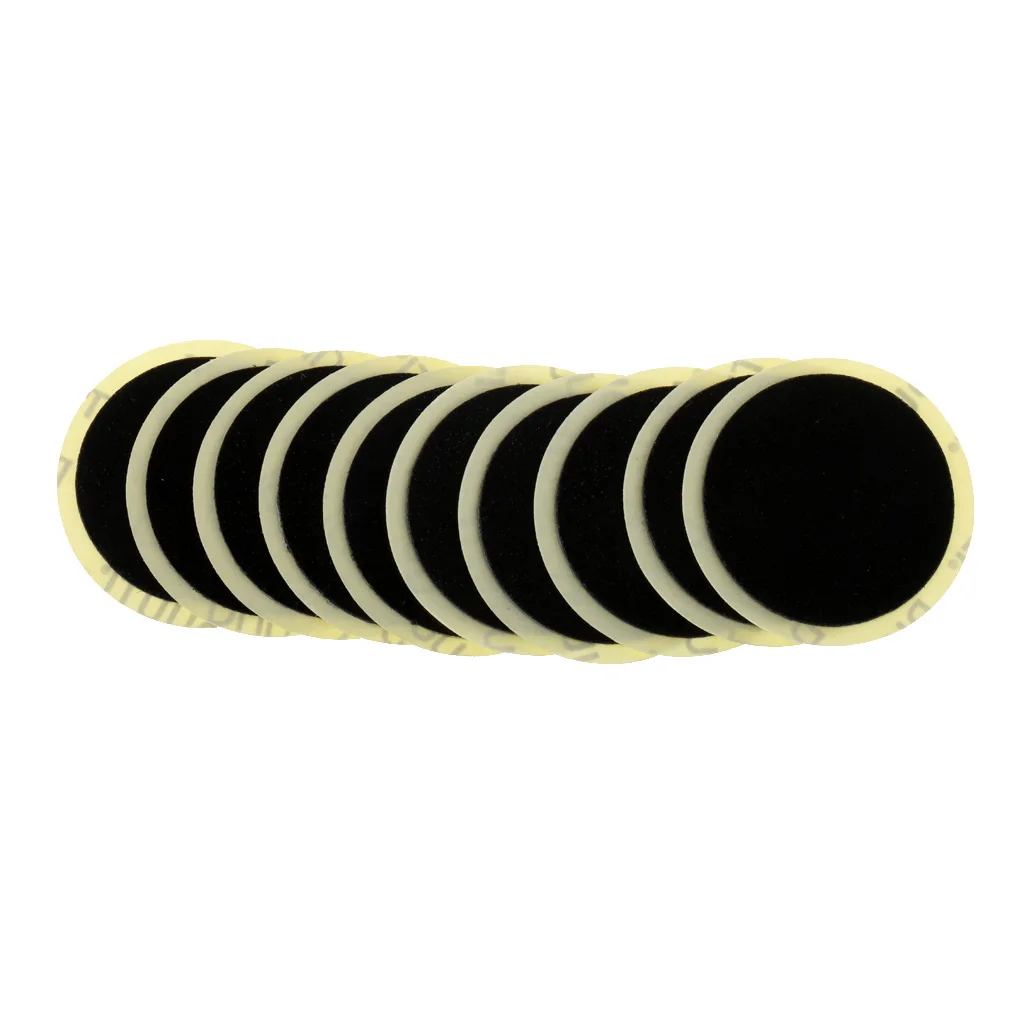 10 Pcs 25mm Self Adhesive Round Patches Rubber Cotton Tires Repairing for Motor Bicycle Bike Tyre Inner Tube Puncture Repair Kit