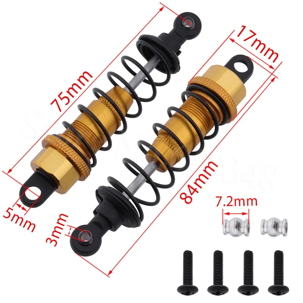 

WLtoys K949 Upgrade Parts Aluminum Front Shock Absorber 84mm Assembled For 1/10 Electric Climbing Short Course Truck 4WD Crawler
