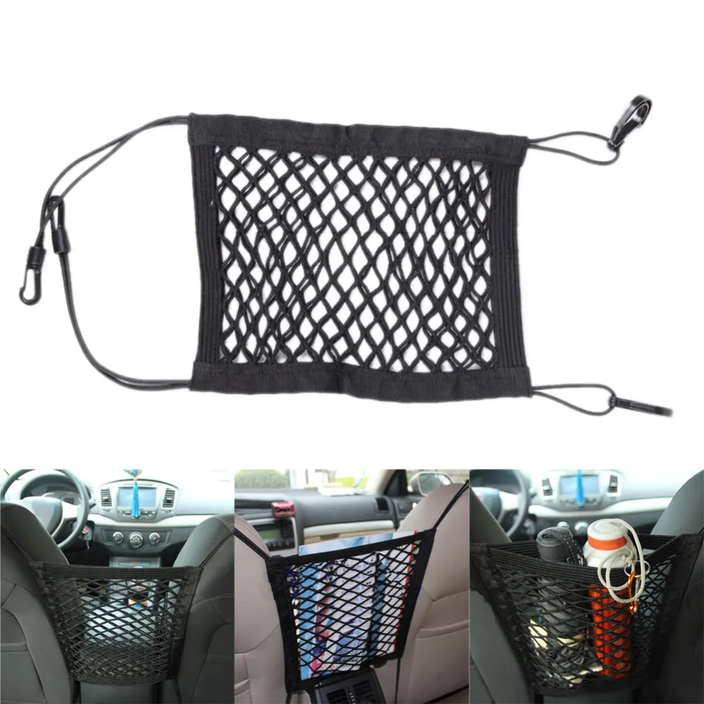 

Car Back Seat Mesh Storage Bag Auto Net Organizer for Vauxhall Astra Adam Vectra VXR8 / Smart fortwo Roadster car accessories