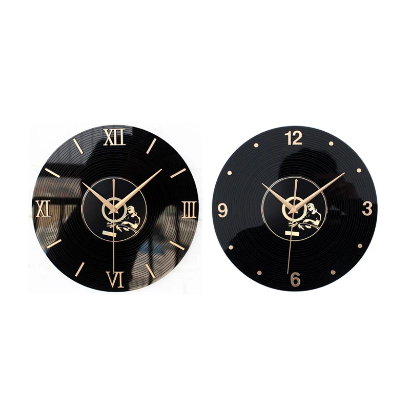 3D Vinyl Record Wall Clock Retro Clock Silent Acrylic Hanging Wall Clock Kids Home Bedroom Living Room Decoration Home Decor