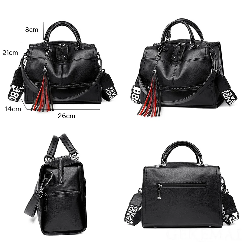 Goede Designer Gekleurde Band Luxe Dames Handtassen Lederen Vrouwen Messenger Bags Kwastje Crossbody Tassen voor Vrouwelijke Kleine Schoudertas