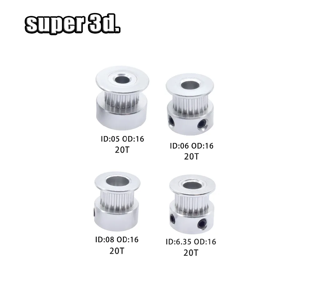 Запчасти Reprap ЧПУ холостой шкив whee lbore 5/6. 35/8 мм OD13/16/22/28/43 мм 2GT/GT2 16/20 Вт, 30 Вт, 40/60 Зубы 3D принтер Accessies