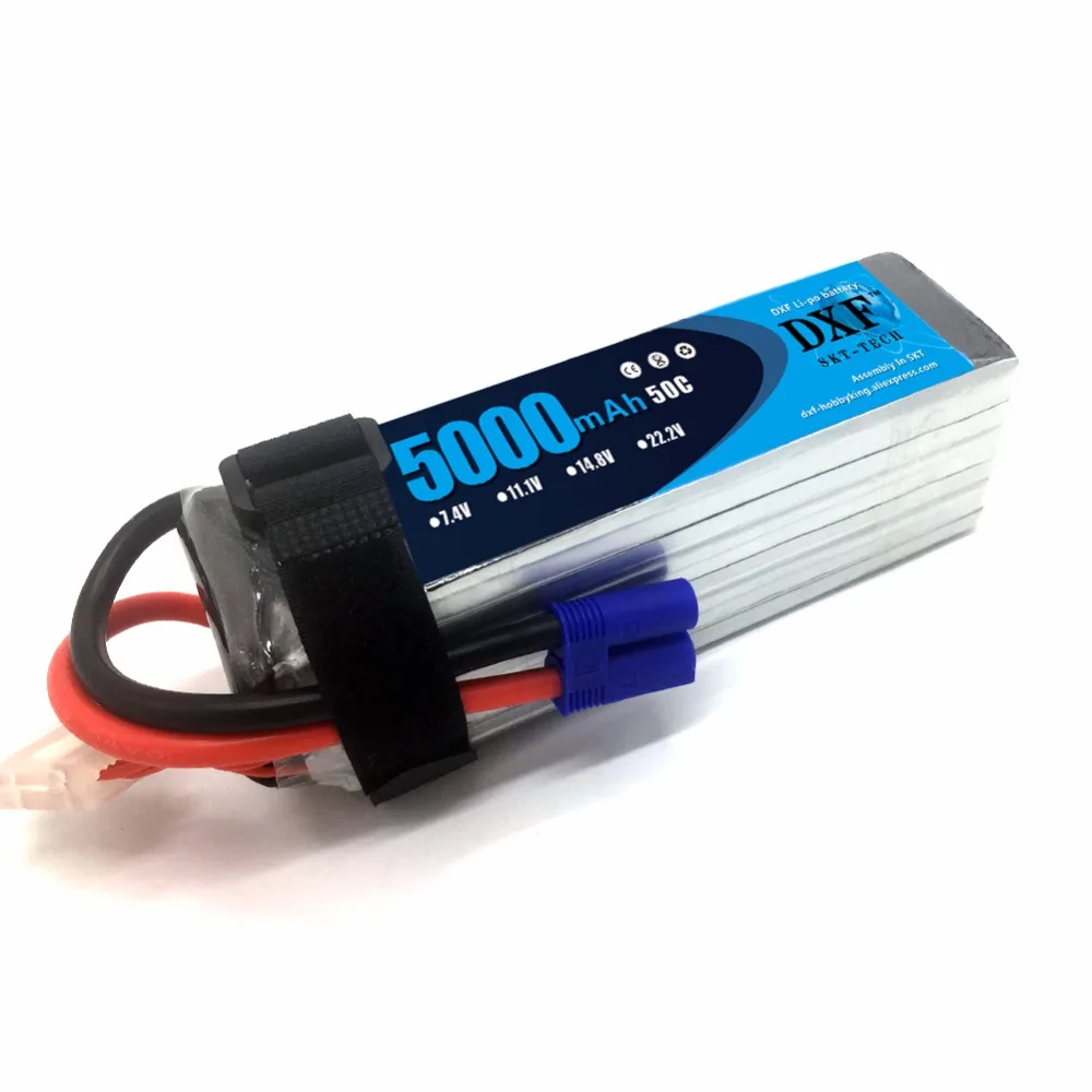 

DXF 22.2V 5000mAh 50C Max 100C 6SRC Lipo Battery For RC Car Quadcopter Helicopter Multicopter Drone