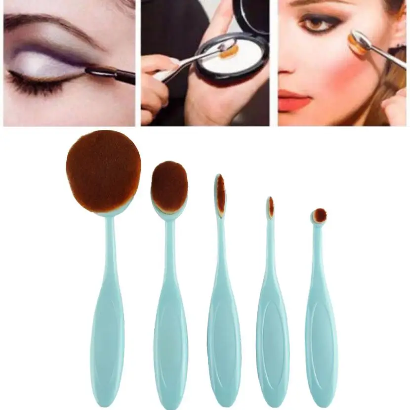 

MAANGE New and high quality 5PC/Set Toothbrush Style Eyebrow Brush Foundation Eyeliner Makeup Brushes Anne