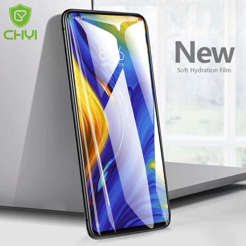 CHYI 3D изогнутая пленка для Xiaomi mi x 3 5G Защитная пленка для экрана 6,39 дюймов mi x3 нано Гидрогелевая пленка с инструментами не закаленное стекло