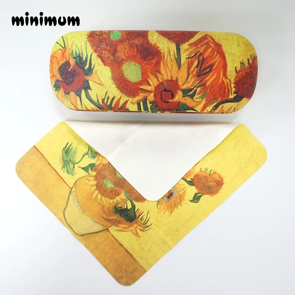 PU Leather Glasses Case For men Hard Frame Eyeglass Case Women Reading Glasses Box Black Spectacle Cases with 1pcs glaases cloth1 (13)