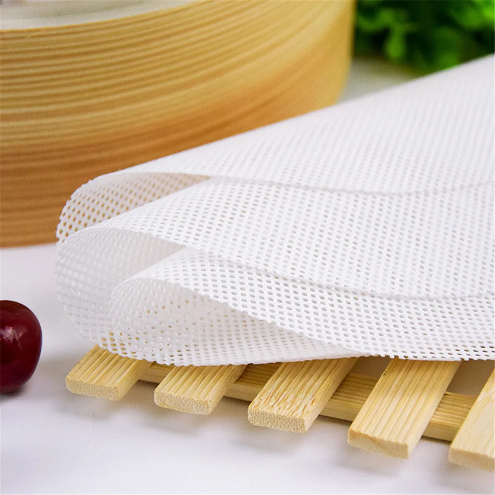 Silicone Non-Stick Steamer Mesh Pad Round Dumplings Mat For Steamed Stuffed Buns/Bread Pastry Kitchen Cooking Tools