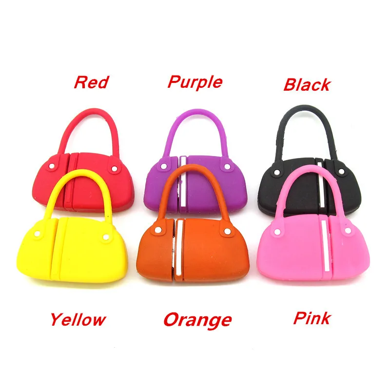 

6 colors Hand bag usb flash drive disk memory stick Pen drive personalized mini cartoon lady gift pendrive 64gb 8gb 16gb 32gb