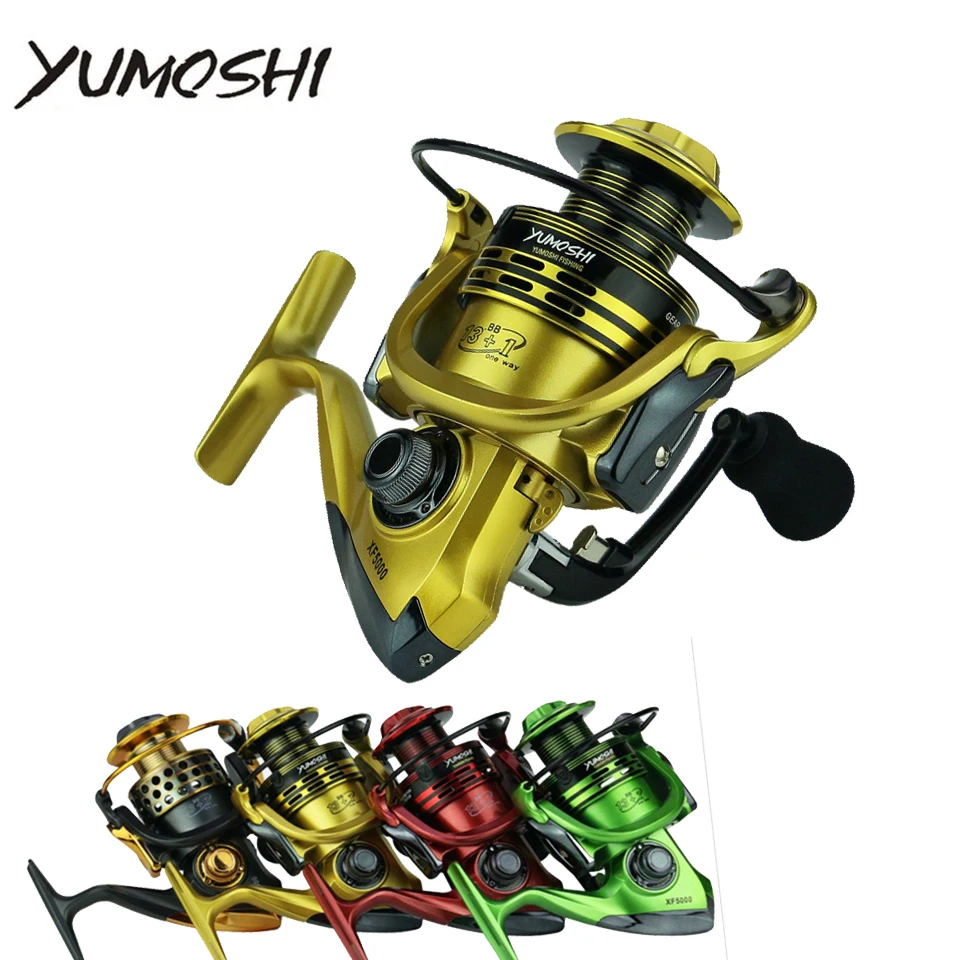 

2019 13+1BB Spinning Fishing Reel Gear Ratio 5.5:1 1000-7000 Series Metal Front Drag Handle Spool Saltwater Fishing Accessories