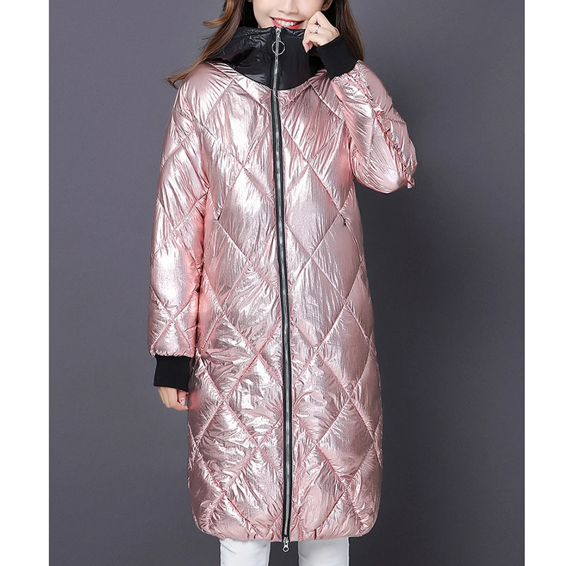Pink Hiver light Ultra Manteaux Style À Slim Lumière T Vers Mode Belle Femmes Femelle Le Parkas Gray Long Décontractés purple Bas Capuchon Outwear yellow shirts Chaud Veste Fn1wqW4tWA