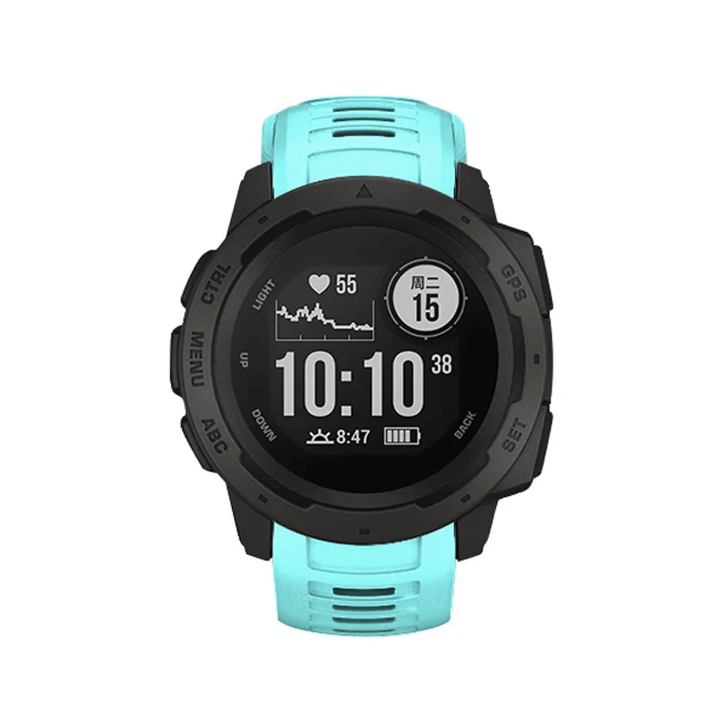 

22mm Sports Watch Silicone Band Wristband Strap for Garmin Instinct EM88