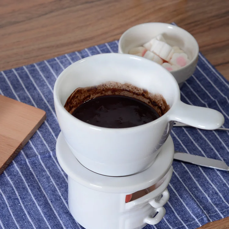 

Candle Fire Chocolate Fondue Candle Fire Boiler Ceramic Lovely Mini Dessert Furnace Cheese Fondue