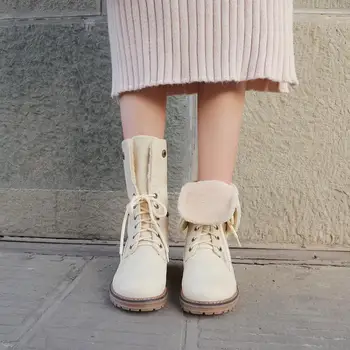 

Korean version of autumn and winter plus velvet snow boots women's shoes girls 'boots women's shoes shoes