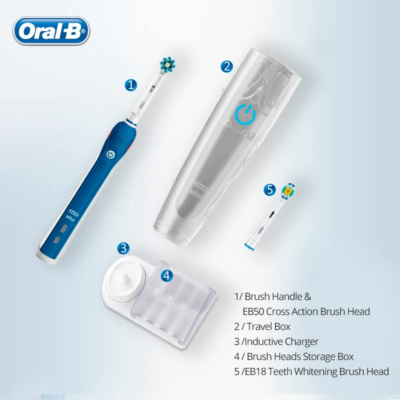 Oral B Pro4000 3D умная электрическая зубная щетка D20525 датчик давления 4 режима 48800 раз
