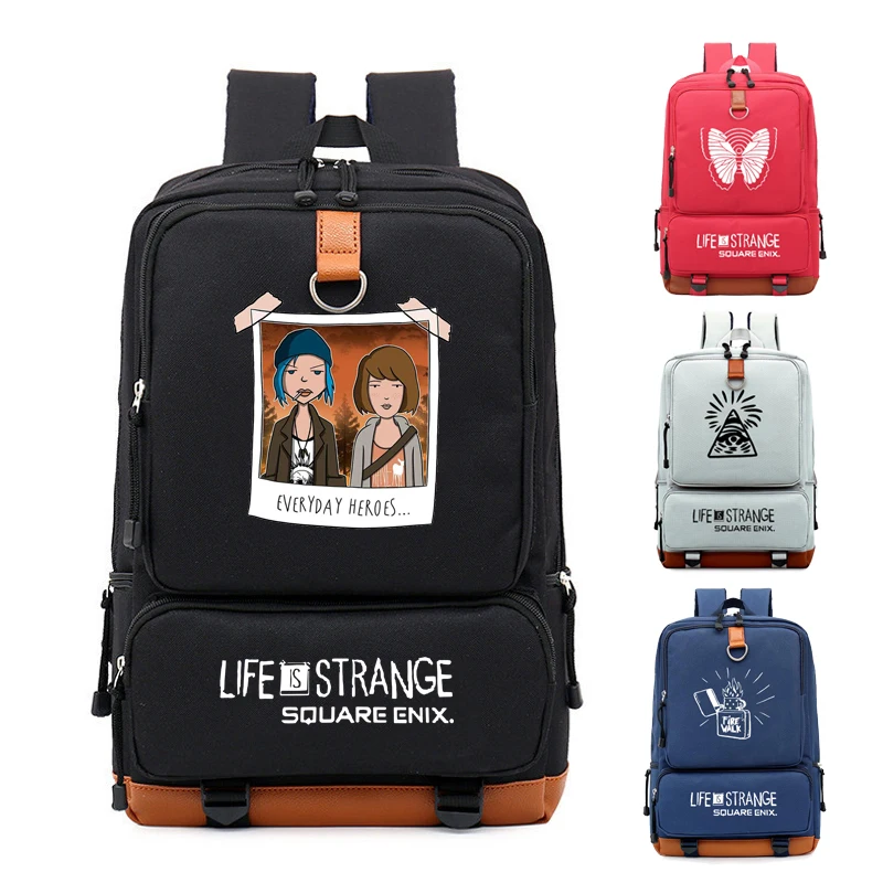 

2019 New Life is Strange Cosplay Backpack Canvas Student Schoolbag Unisex Travel Bags