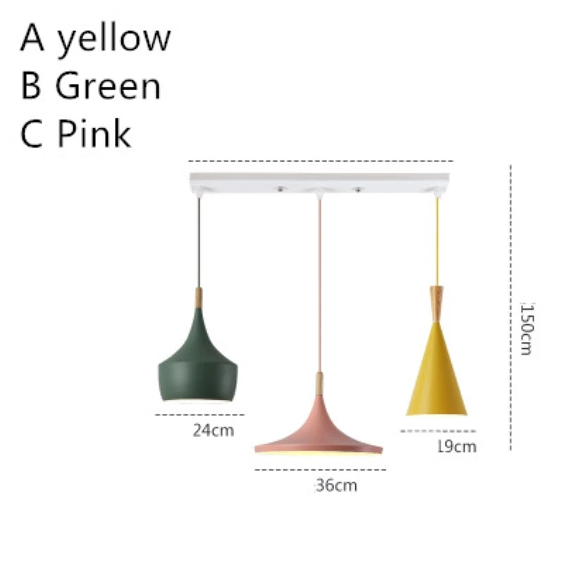 BDBQBL современный металлический светодиодный подвесной светильник синий/зеленый/розовый/желтый алюминиевый Лофт подвесной светильник для спальни ресторана E27 Потолочный подвесной светильник - Цвет корпуса: Style B Color Set