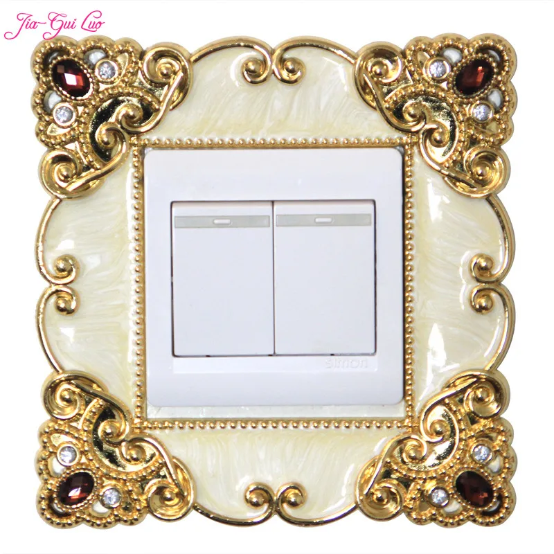 

JIA-GUI LUO Creative European switch cover acrylic switch stickers decorative wall stickers living room outlet L006