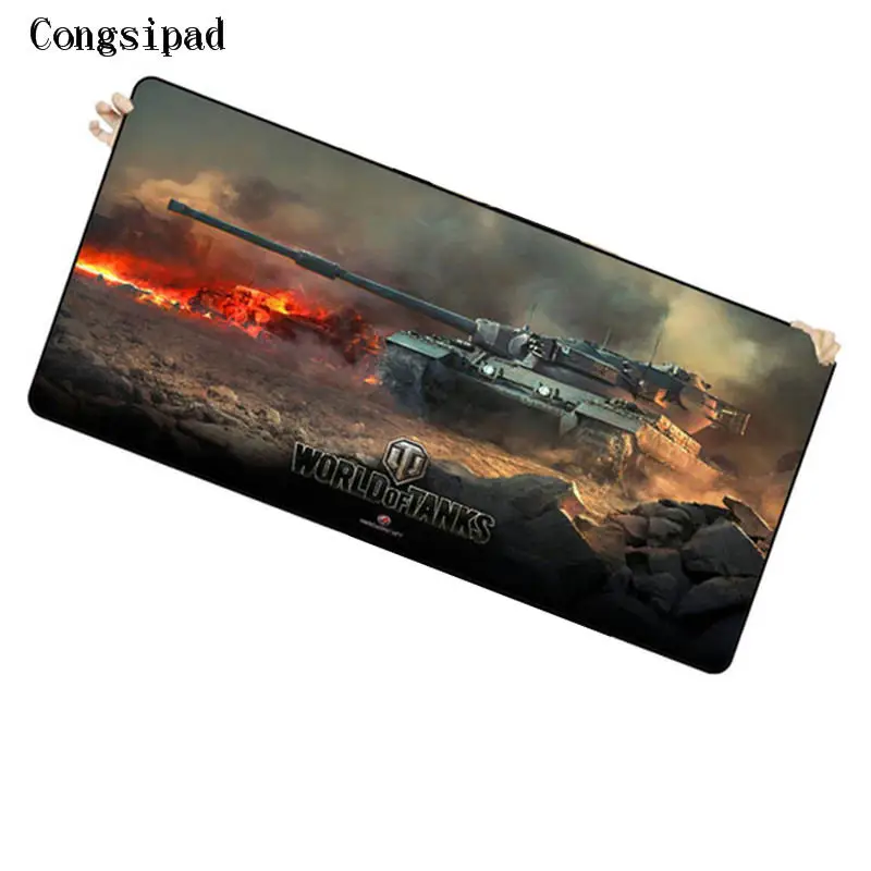  Congsipad World of Tanks Free Shipping Locking Edge Rubber Pad Mouse Mat Desk Pad Keyboard Pad for 