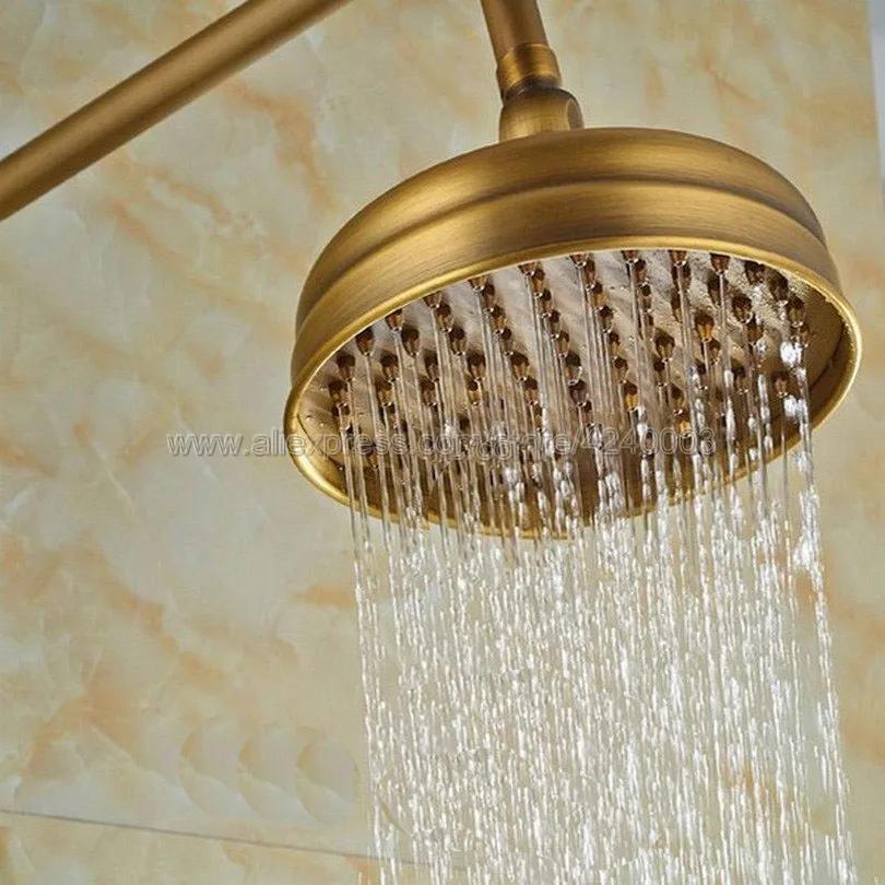Antique Bronze Brass Shower Head Top Over Head Water Saving Bathroom