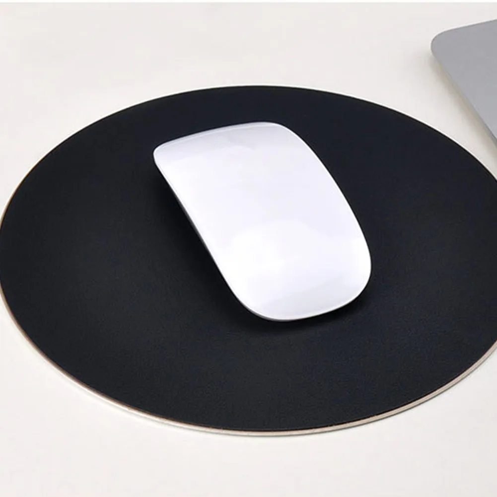 Круглый коврик для мыши, алюминиевый Противоскользящий резиновый коврик для игровой мыши, Компьютерный Аксессуар D20 - Цвет: Black