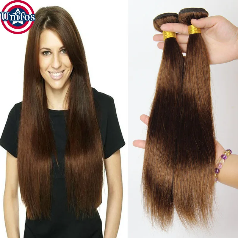 Unprocessed Virgin Brazilian Hair Straight Light Brown Human Hair