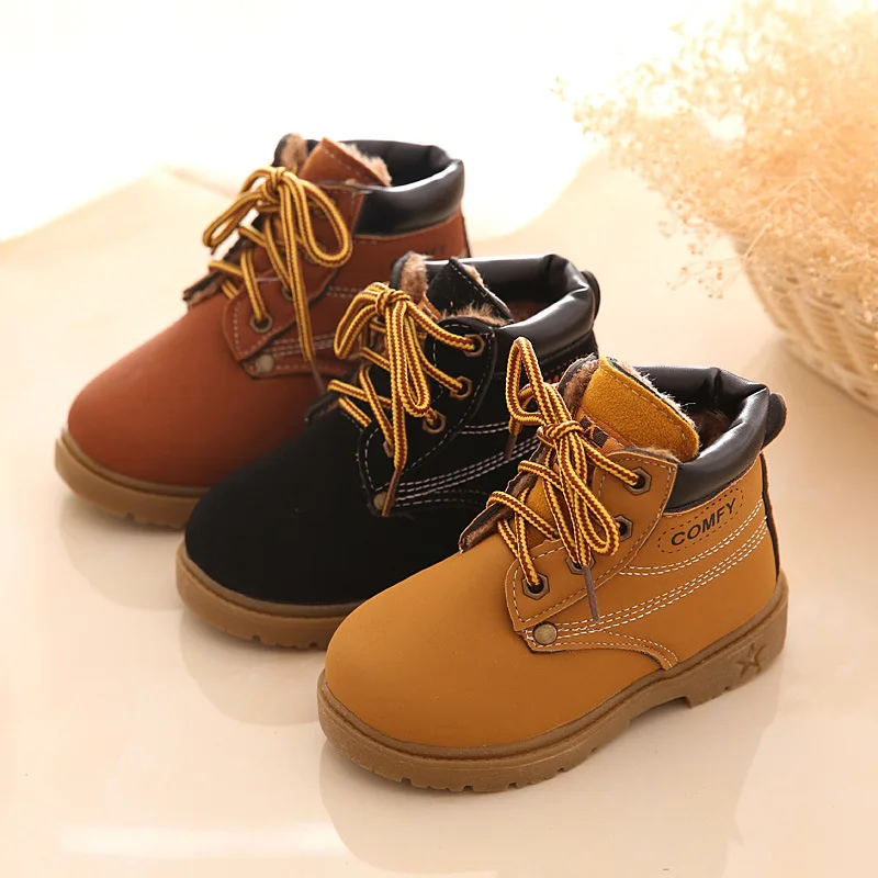 Weweya/детские зимние ботинки для девочек и мальчиков; сезон осень-зима; удобная детская обувь с мехом; мягкие теплые ботинки для маленьких девочек; размеры для мальчиков 21-30