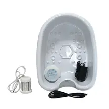Ion reinigen detox voet spa met plastic voet bad emmer voetenbad detox apparaat ionische detox machine