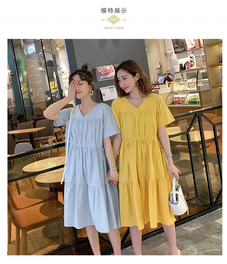 Streetwear Summer Dress Women Plus Size Loose Casual Women Dress Elegant 2019 Vestidos Maxi Long Maternity Dresses For Women    3